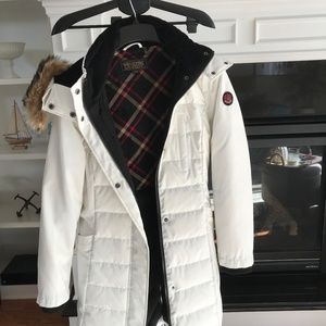 Pendelton ski down coat white size medium